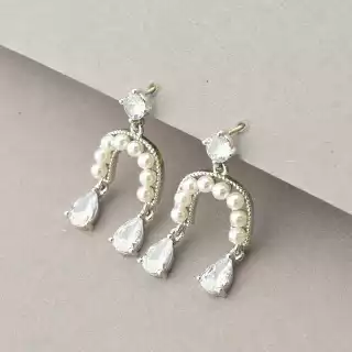 Сережки пусети Xuping Майорка (родій)