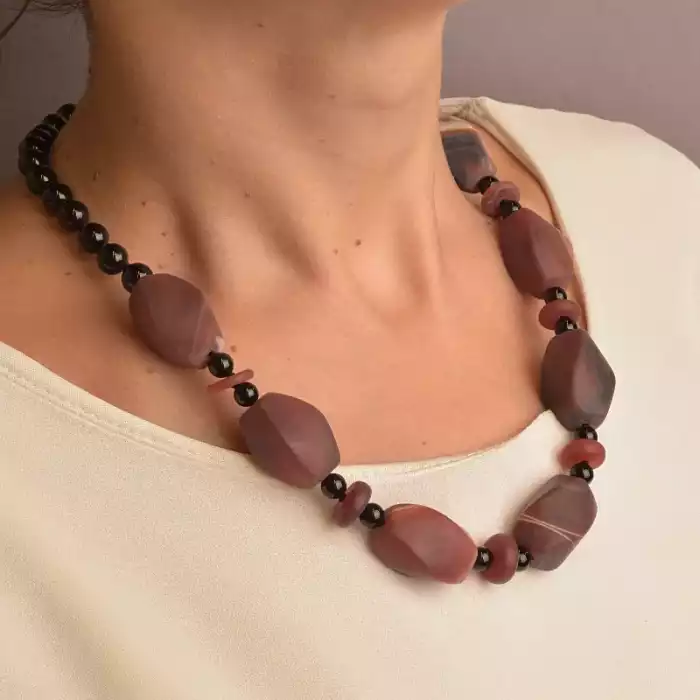 🏷️️ Намисто Агат, Сердолік 55 см ss_82468