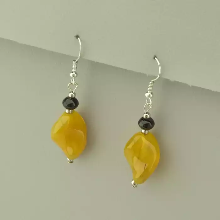 🏷️️ Сережки з підвіскою петля Агат ss_99402