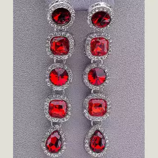 Сережки пусети Juleeze Фіаніт (родій)