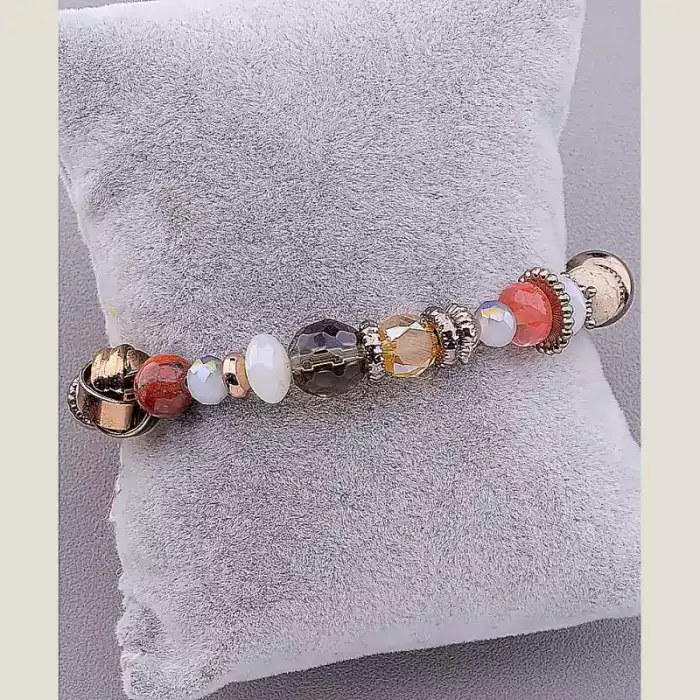 🏷️️ Браслет резинка Яшма 18 см ss_49276