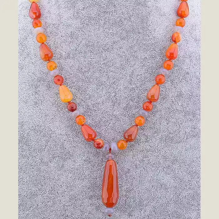 🏷️️ Намисто Сердолік 63 см ss_13005