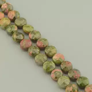 Намистини Яшма 39 см на нитці (натуральне каміння, без застібки) грановані