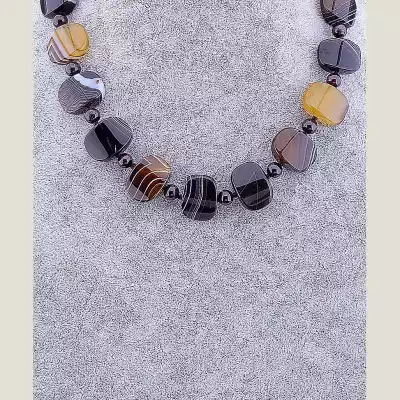 🏷️️ Намисто Агат 45 см F-51866