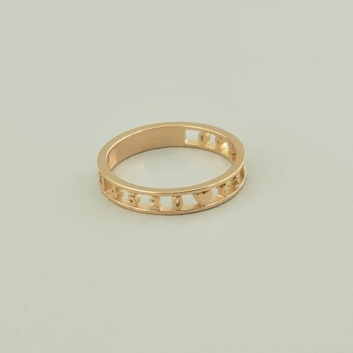 🏷️️ Каблучка медична сталь Xuping Фіаніт (позолота 18к рожева) ss_93327