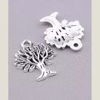 Кулон дерево метал 20х15 мм