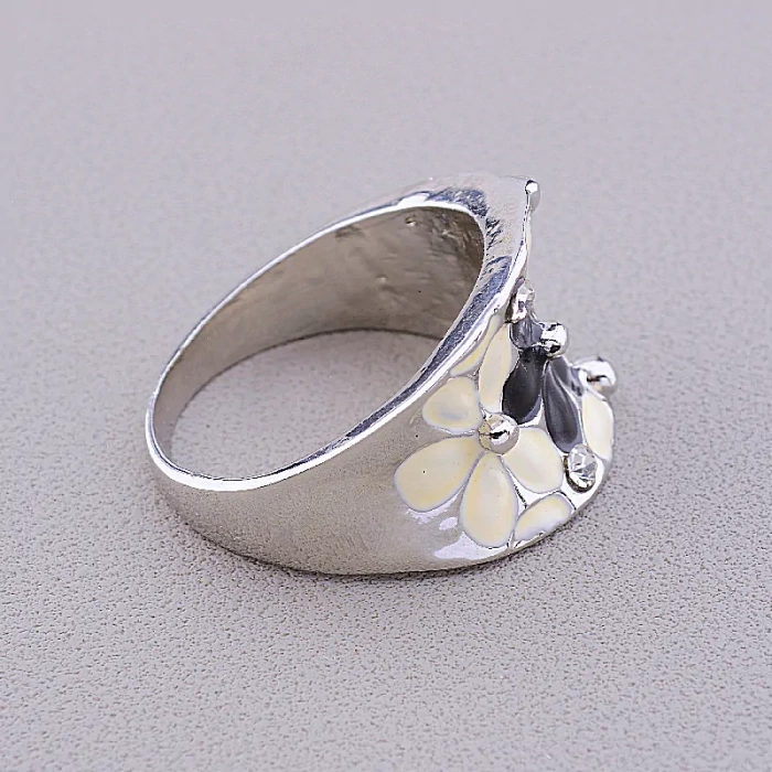 🏷️️ Перстень емаль квіти Сrystal ss_79063