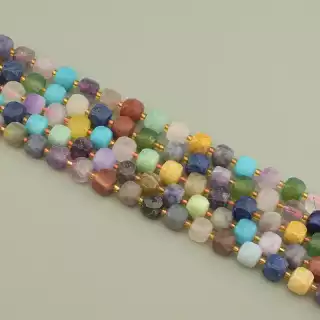 Намистини Самоцвіти 38 см. на нитці (натуральне каміння, без застібки)