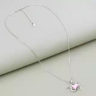 Підвіска серце Xuping Swarovski 40 см (родій)