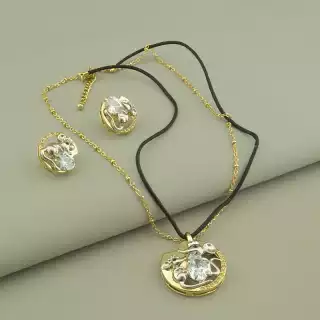 Підвіска+Сережки Фіаніт 40 см.