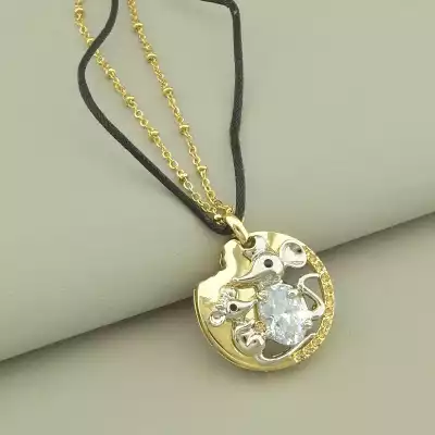 🏷️️ Підвіска+Сережки Фіаніт 40 см. F-102906