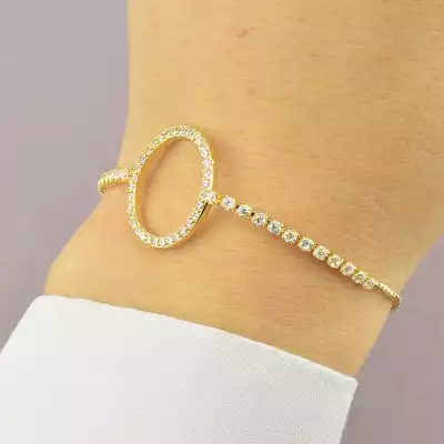 🏷️️ Браслет регульований Saiya Фіаніт 17 см. (позолота 18к лимонна) F-95494