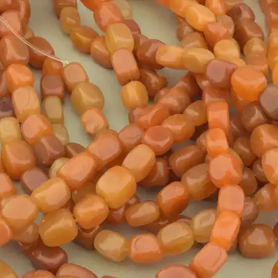 🏷️️ Намистини Яшма 38 см. на нитці (натуральне каміння, без застібки) F-103526