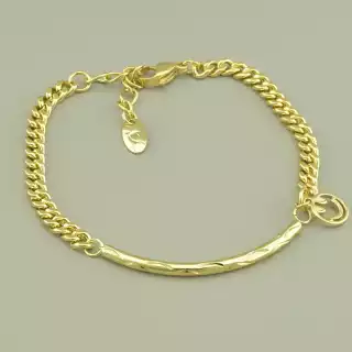 Браслет з карабіном Xuping 17 см. (позолота 18к лимонна)