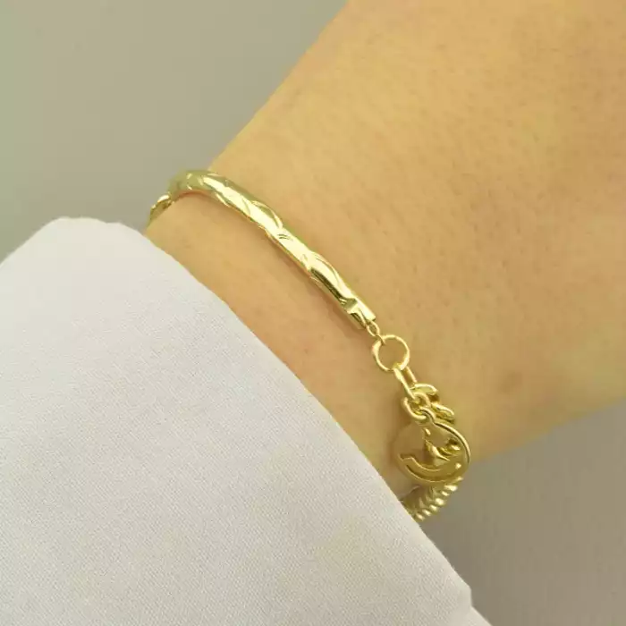 🏷️️ Браслет з карабіном Xuping 17 см. (позолота 18к лимонна) ss_104478