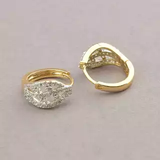 Сережки кільця Xuping Фіаніт (позолота/родій)