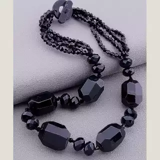 Намисто Агат, Чеський кришталь 48 см