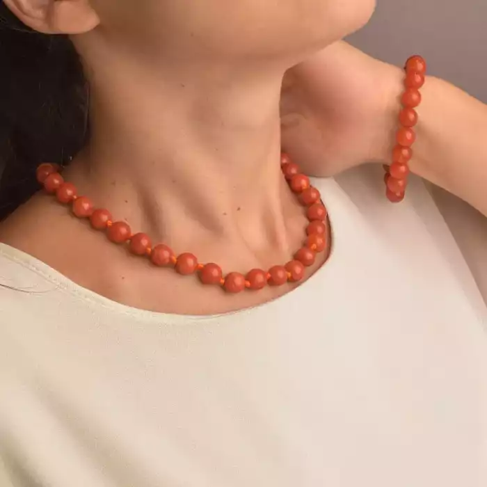 🏷️️ Намисто + Браслет Кварц 46 см ss_81432