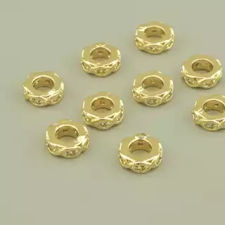 Вставка Фіаніт 8х8 мм. (позолота лимонна 18к)