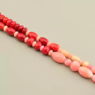 Намистини Корал 44 см 6.5 мм. (без застібки)