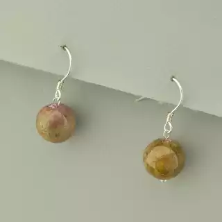 Сережки петля Турмалін (срібло 925 проба)