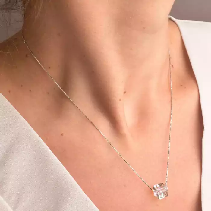 🏷️️ Підвіска Xuping Swarovski 44 см (родій) F-106205