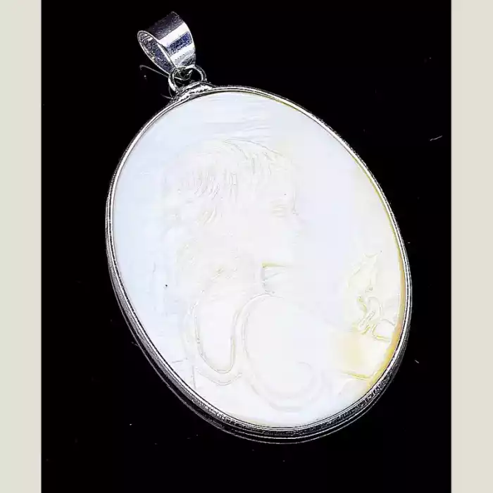 🏷️️ Кулон овальний Перламутр ss_11258