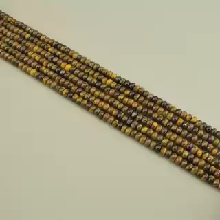 Намистини Тигрове око 37 см. на нитці (натуральне каміння, без застібки)