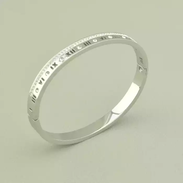 🏷️️ Браслет шарнірний Xuping Фіаніт 17 см. (родій) ss_100655