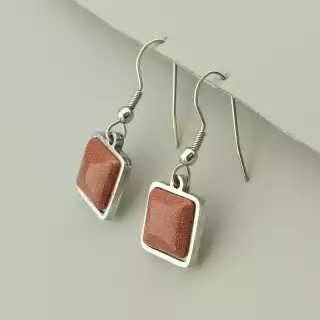 Сережки петля Авантюрин