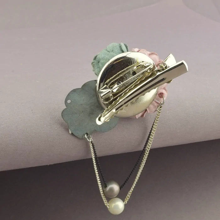 🏷️️ Брошка квіти Hanbeishi (Корея) тканина ss_34431