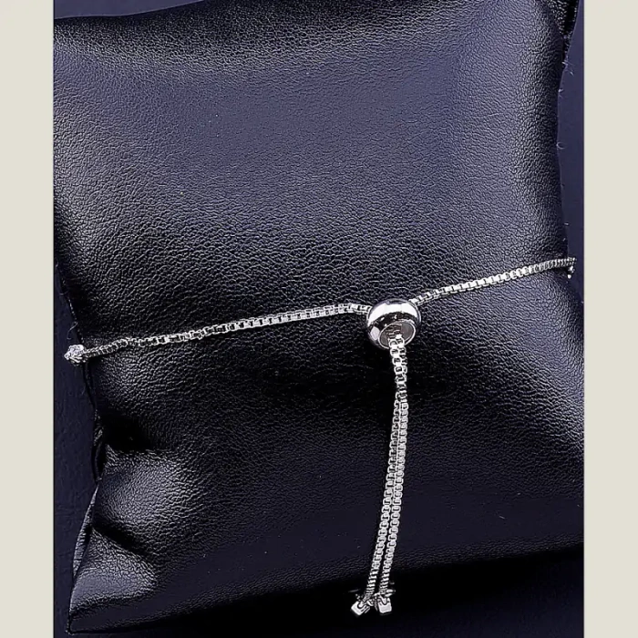 🏷️️ Браслет регульований Фіаніт 17 см ss_63555