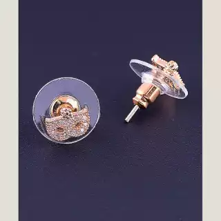 Сережки пусети Big Dipper Фіаніт (позолота 18к)