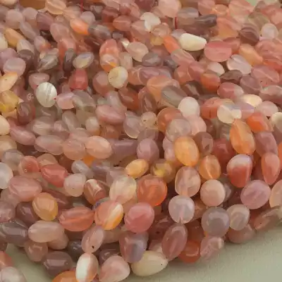 🏷️️ Намистини Сердолік 40 см. на нитці (натуральне каміння, без застібки) F-101080