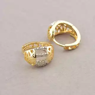 Сережки кільця Xuping Фіаніт (позолота 18к)