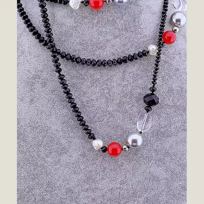 🏷️️ Намисто Майорка, Гірський кришталь, Чеський кришталь 130 см ss_66498