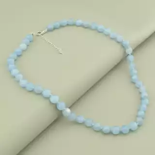 Намисто Аквамарин (cрібло 925 проба) 45 см.