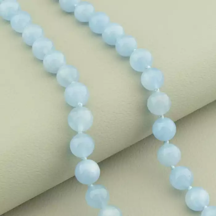 🏷️️ Намисто Аквамарин (cрібло 925 проба) 45 см. ss_102184