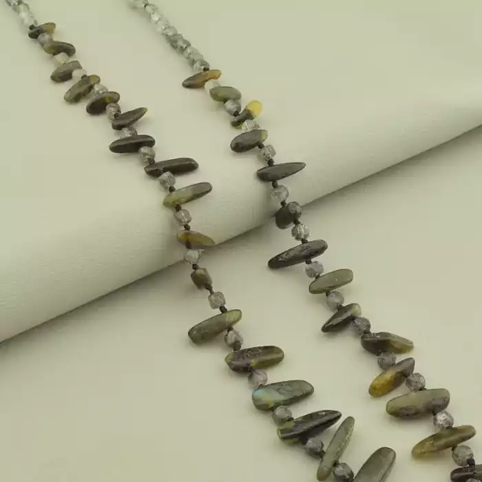 🏷️️ Намисто Лабрадор, Волосатик 62 см. ss_102484