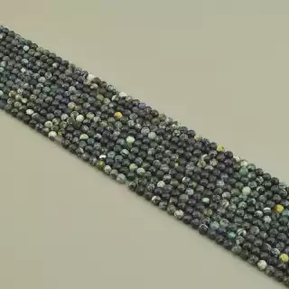 Намистини Хрізокола 38 см. 4 мм. на нитці (натуральне каміння, без застібки)