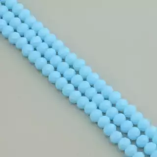 Намистини Чеський кришталь 42 см. 6 мм. (без застібки) на нитці з гранями