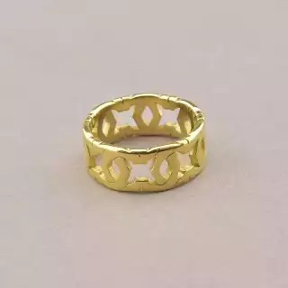 Каблучка медична сталь Xuping (позолота 18к лимонна)