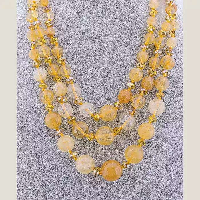 🏷️️ Намисто Кварц, Агат 65 см ss_79043