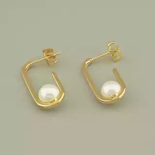 Сережки пусети Xuping Майорка (позолота 18к)