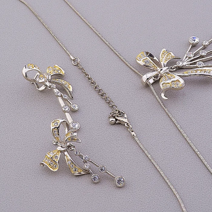 🏷️️ Підвіска + Сережки Abella Сrystal 42 см ss_79669