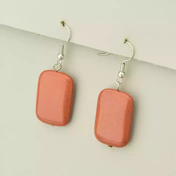 🏷️️ Сережки петля золотий пісок (45х17 мм, метал) ss_105395