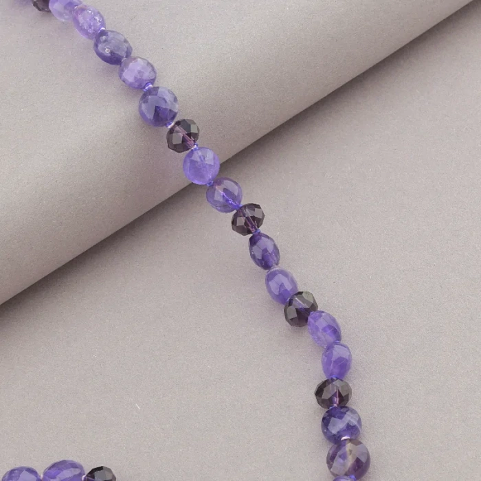 🏷️️ Намисто Аметист срібло (925 проба) 49 см. ss_91118