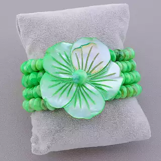 Браслет резинка Перламутр 18 см