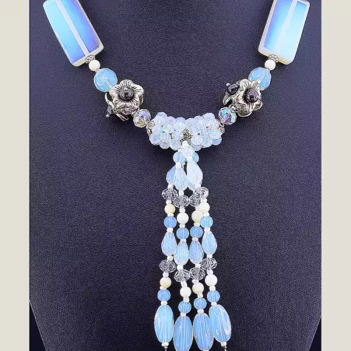 🏷️️ Намисто Місячний камінь 58 см ss_11906