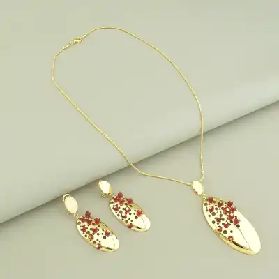 🏷️️ Підвіска+Сережки Fashion F-100445